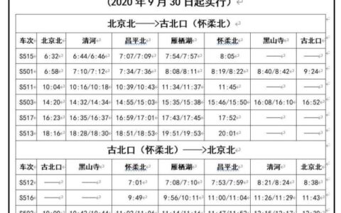 北京公交车时刻表（北京公交线路）