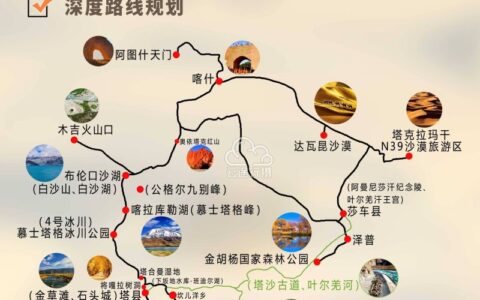 新疆旅游北川路线地图全图（新疆北线旅游游记）