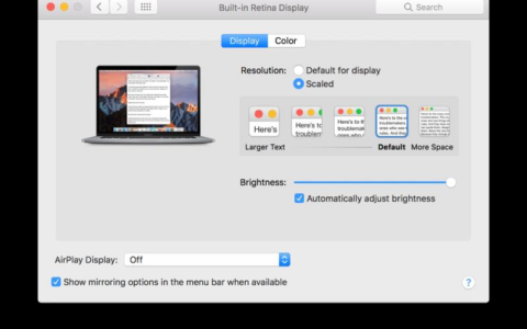mac设置分辨率快捷键（mac强行设置分辨率的技巧）