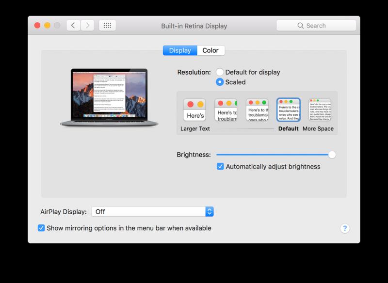mac设置分辨率快捷键（mac强行设置分辨率的技巧）