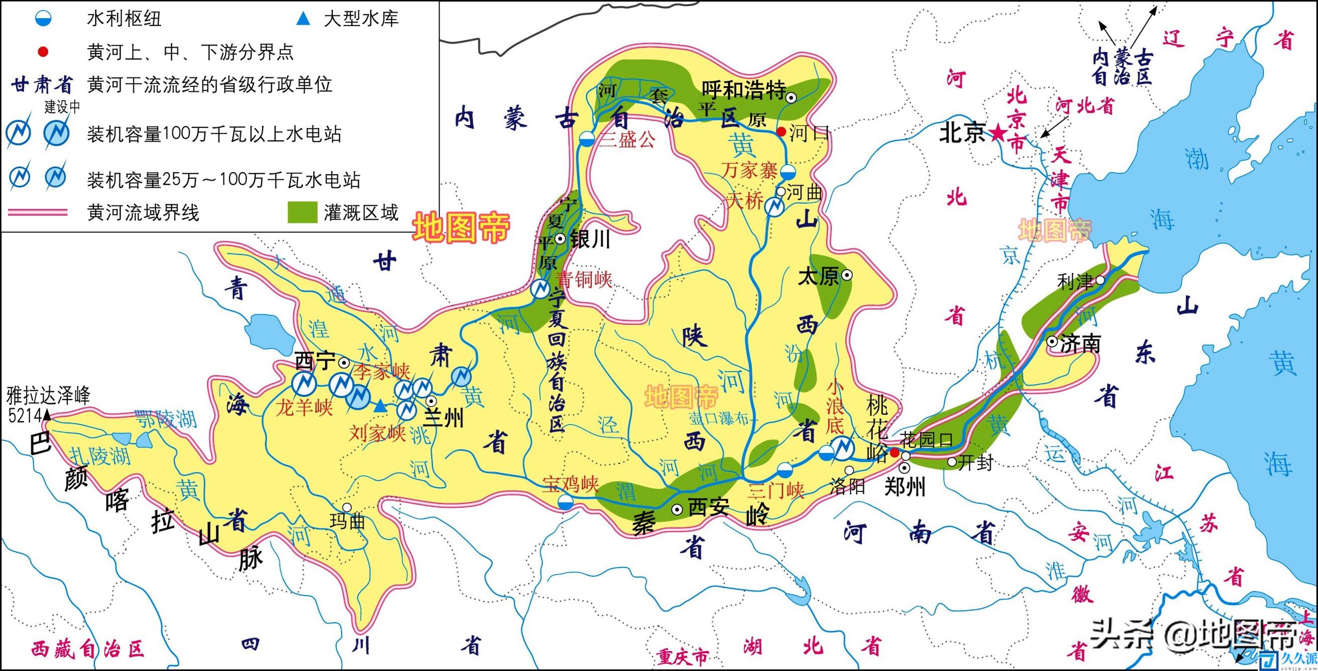 长江流域地图高清版(黄河流域图清晰大图)