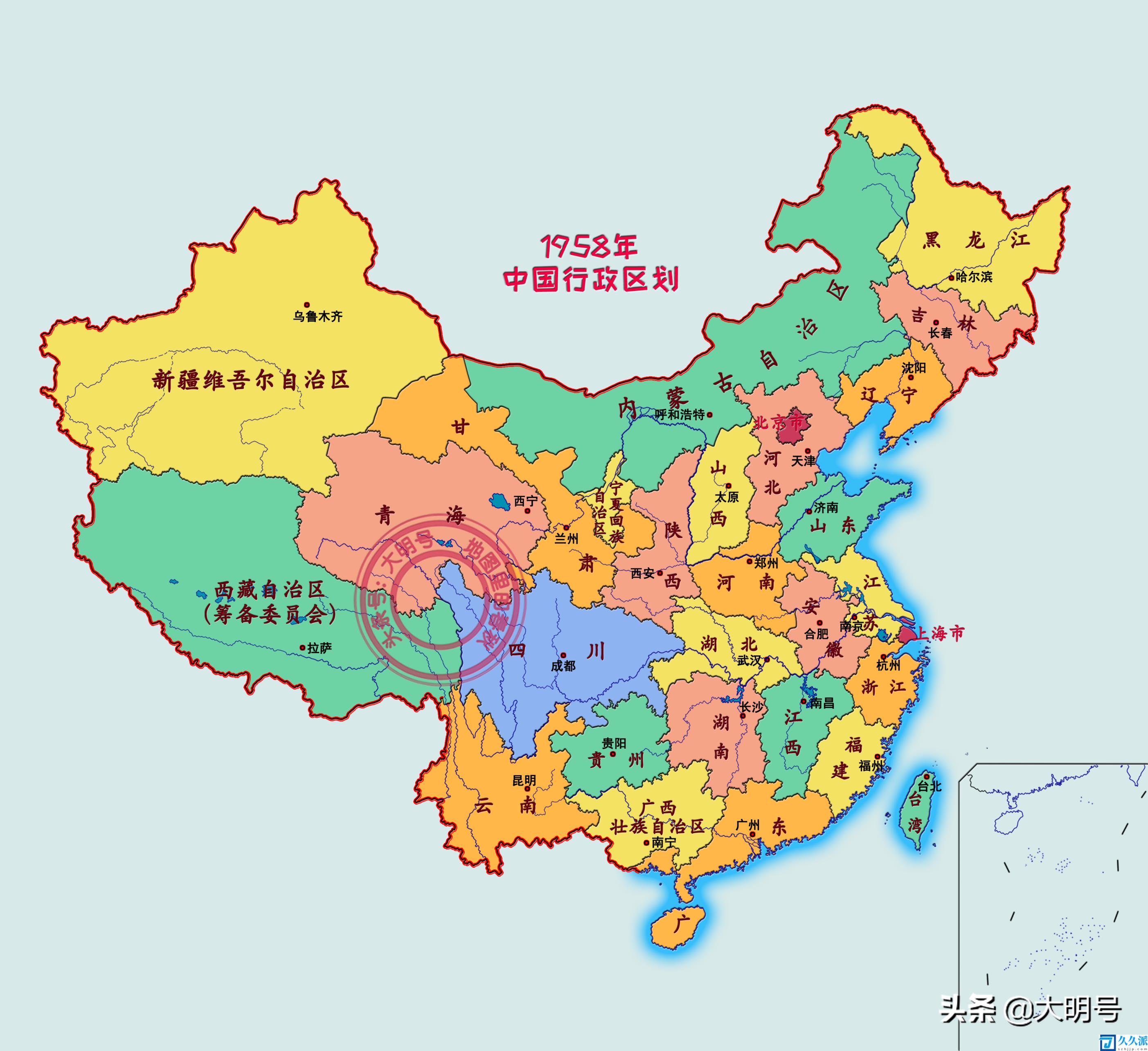2021中国省份变化图(全国多少个省和直辖市)