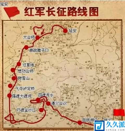 简述红军长征的经过的地名(长征的路线简单概括)