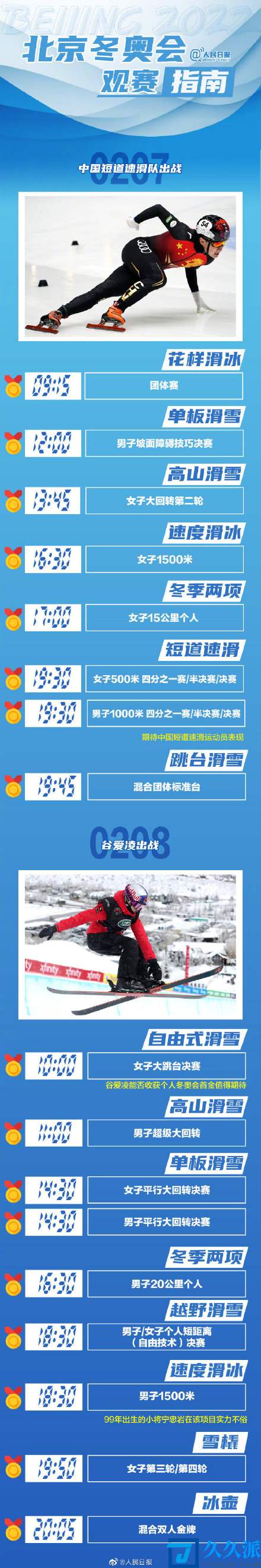 北京2022年冬奥会赛程_北京冬奥会金牌赛事指南